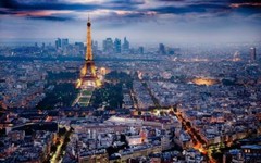 PARIS FRANCE SKYLINE GLOSSY POSTER PICTURE PHOTO BANNER eiffel tower view 3721