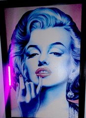 Framed Marilyn Monroe Portrait Art Print Poster, Multicolor, Vertical