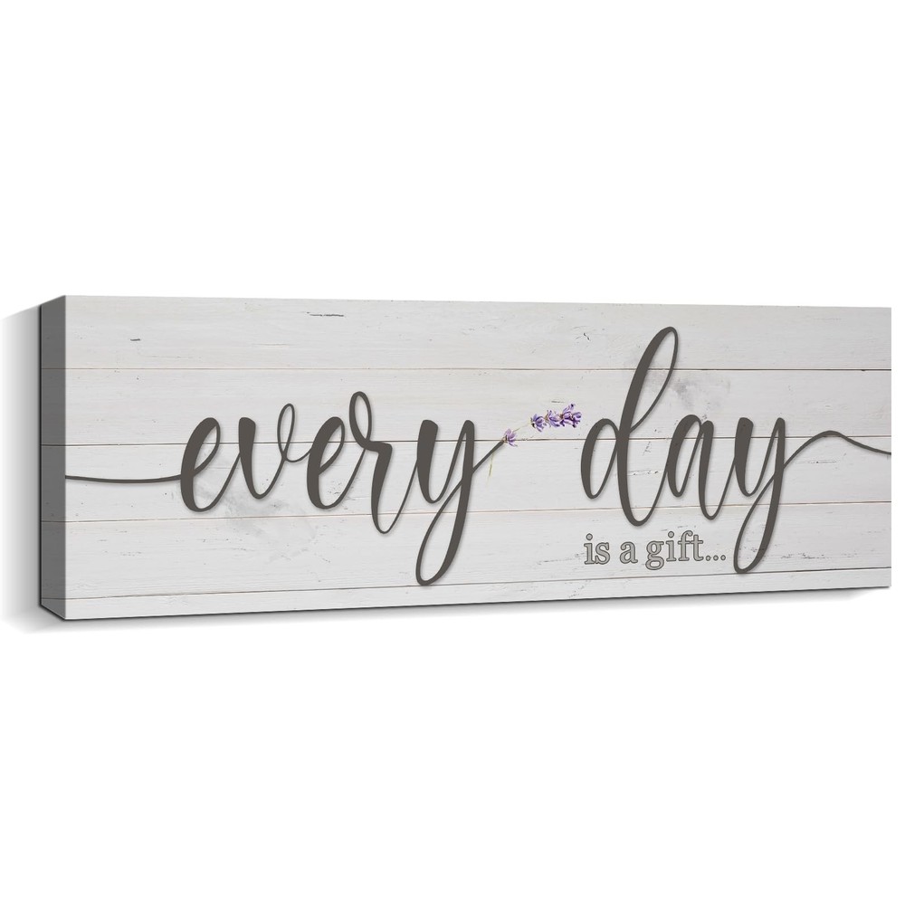 Every Day is a Gift Signs Wall Decor Inspirational Quotes Wall Plaques Family…
