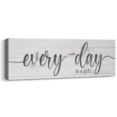 Every Day is a Gift Signs Wall Decor Inspirational Quotes Wall Plaques Family…
