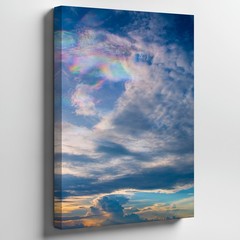 Breathtaking Sky Filled With An Array Of Vibrant, Iridescent Clouds Wall Art