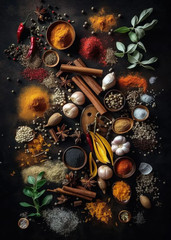 Modern Cooking Herbs Spices Sushi Utensils Spoon Wall Art Picture Canvas Paintin