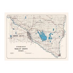 Old Map of Nicollet County, MN 1913 – Vintage Minnesota Art