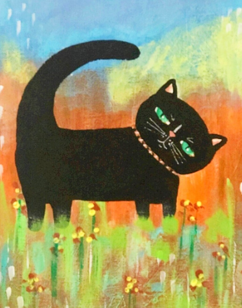 Art PRINTS, Wall Decor, Black Cat, Animal Art Print