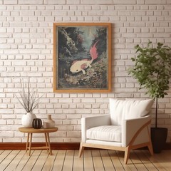 RETRO AXOLOTL Wall Art Print, SALAMANDER Flower Poster, Amphibian Animal Decor