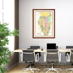 Old Map of Illinois 1826 – Vintage Illinois Art