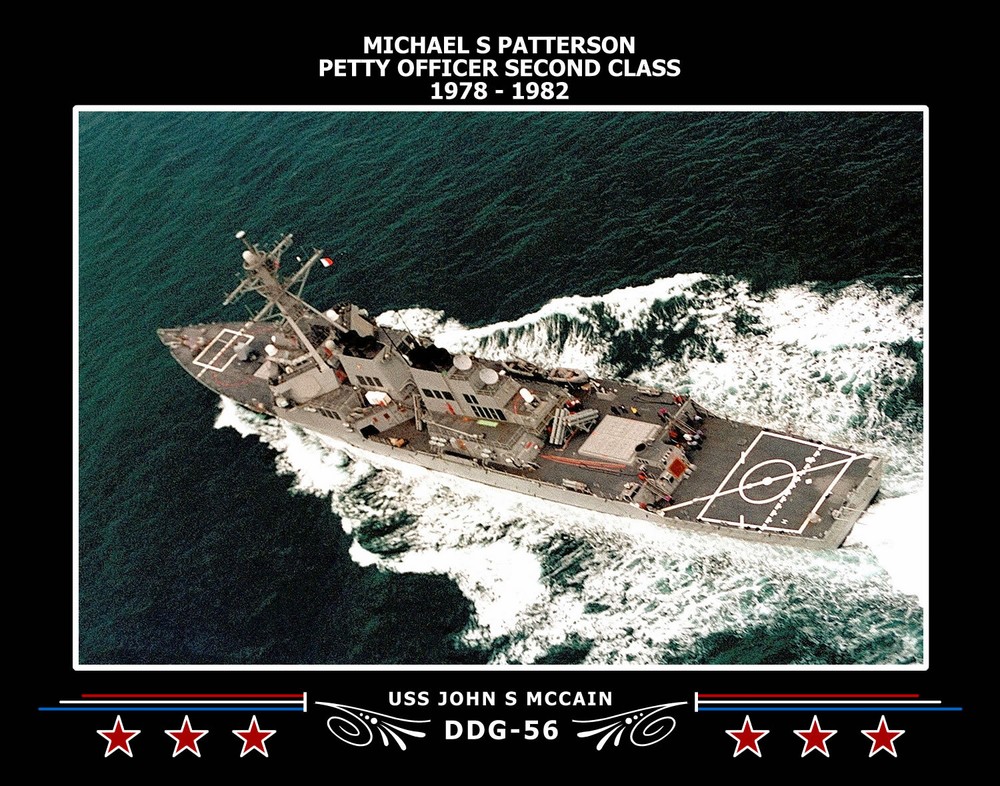 Navy Emporium USS John S Mccain DDG-56 Canvas Photo Print 612DDG56