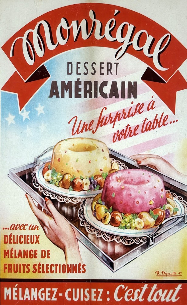 15084.Wall Decor Poster.Vintage Interior Art.Monregal Dessert Kitchen Food Ad