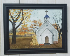 Autumn Fall Billy Jacobs «Blessed Assurance» Church Framed 12×16 wall picture