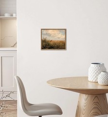 Vintage Framed Canvas Wall Art Decor Classical Nature Theme Broad Grassland A…