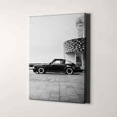 Old Black Porsche 911 Car Retro Sports Cars Canvas Print Wall Art