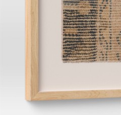🏯 THRESHOLD Textured Fabric Framed Wall Art (Set of 2) 24″ x 30″ 🆕