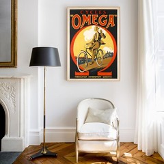 Cycles Omega (2) (France) Bicycle 1925 Retro Vintage Poster Print