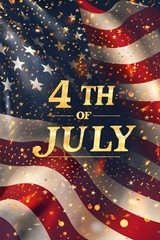 4th of July US Flag – 250 Years USA Firework Holiday Graphic – POSTER 20″x30″
