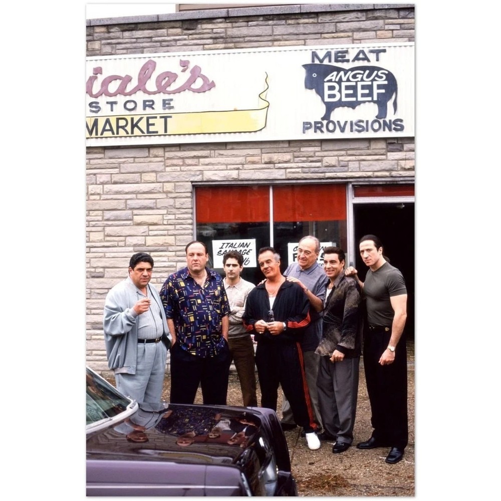 The Sopranos Cast Outside Satriales Market Classic TV Poster 16×24