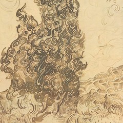 VINCENT VAN GOGH Cypresses (Les Cyprès) 29.5″ x 23″ Offset Lithograph 1971 Impre