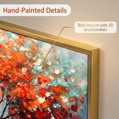 Textured Tree of Life Wall Art for Living Room, Gold Framed 3D Abstract Tree …