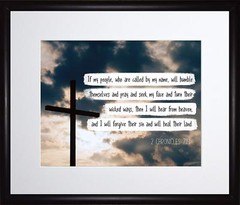 2 Chronicles 7:14 Christian Poster Print Picture or Framed Wall Art Bible Verse