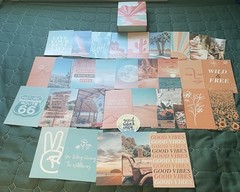 Artivo Peach Teal Aesthetic Wall Collage Kit, 50 Set 4×6 inch, Girls Bedroom