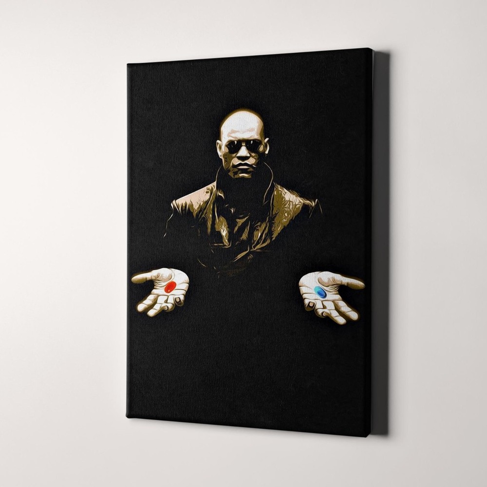 Morpheus The Matrix Red Pill Blue Pill Movies Canvas Wall Art Print