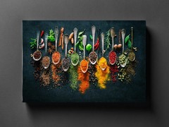 Herbs And Spices Canvas Art Rustic Kitchen Wall Decor Culinary Print