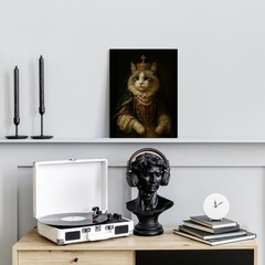 Ragdoll Cat Royal Renaissance Portrait Framed Canvas Wall Art, Cats Room Home…
