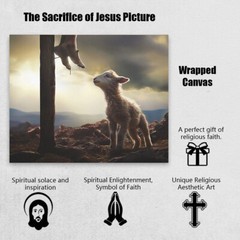 The Sacrifice of Jesus Picture Religious Christian Home Decor Print Gift
