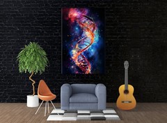 DNA Canvas Double Helix Wall Art Large Canvas Science Living Room Decor