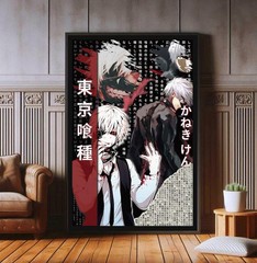 Ken Kaneki Poster, Tokyo Ghoul Anime Wall Art Print
