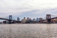 Manhattan and Brooklyn Bridges New York City Photo Art Print Poster 18×12