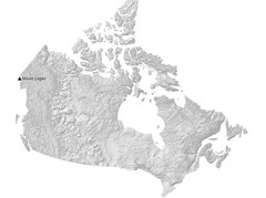 Canada Elevation Map GLOSSY POSTER PICTURE PHOTO PRINT BANNER 12371