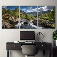 3pcs Beddgelert Snowdonia Travel Poster Perfect Wall Art Canvas Unframed/Framed