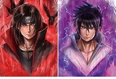 Itachi Sasuke Anime Manga Naruto Lenticular 3D Frame Poster 30x40cm
