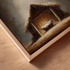 Nativity Scene Canvas Art | Jesus Birth Christian Home Wall Decor