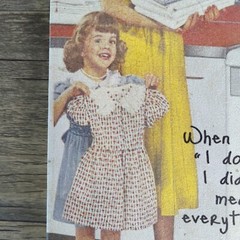 Retro 1960’s Style Laundry Room Art Stretched Canvas Wall Mounted 6″x12″