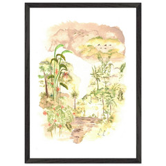Premium Wooden Framed Poster With Premium Matte Paper Jungle – Art Numérique à T
