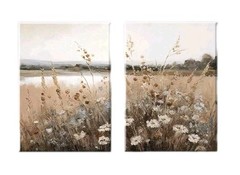 Set of 2 Joocrise Wildflower Botanical Framed 16″×24″ Wall Art Decor