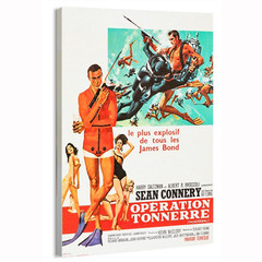 1965 Thunderball James Bond 007 (Canadian) Movie Posteror Canvas Home Decor