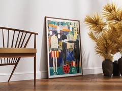 Afrocentric Abstract Poster Black Identity Contemporary Wall Art Print