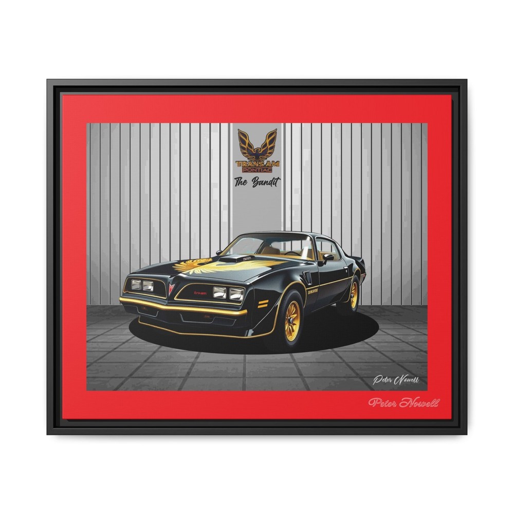 1977 Trans Am Bandit Painting A Framed Gallery Canvas Print Stunning Car Art