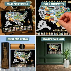 ALL 63 US National Park Scratch Off Map, USA Maps for Travels, National Park …