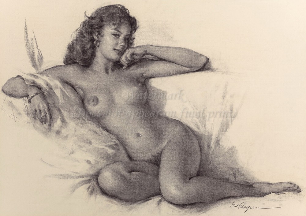 GIL ELVGREN Pin-Up Poster or Rolled Canvas Print «Her Seductive Look» #110