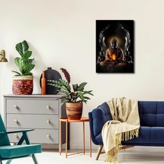 Abstract Buddha Painting Wall Art – Buddhist Wall Art Modern Meditation Art B…