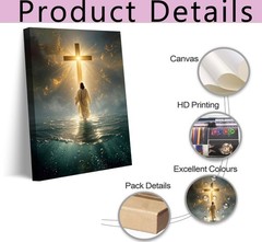 Jesus Walking On Water Canvas Wall Art Jesus Christ Wall Decor Picture Christ