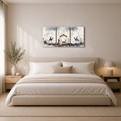 Nativity Scene Canvas Wall Art Set of 3 Christian Watercolor Bethlehem Wall D…