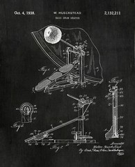 Set of 6 Chalkboard Patent Art Prints of Drums (8×10) Gifts for a Drummer Snare