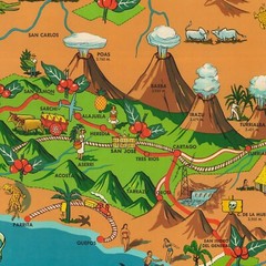 Costa Rica Coffee Map circa 1967 | Art Print Poster Vintage Wall Decor