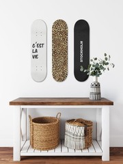 TwoDays Stockholm Style Skateboard Wall Decor – Modern Wall Mount Art Set for…
