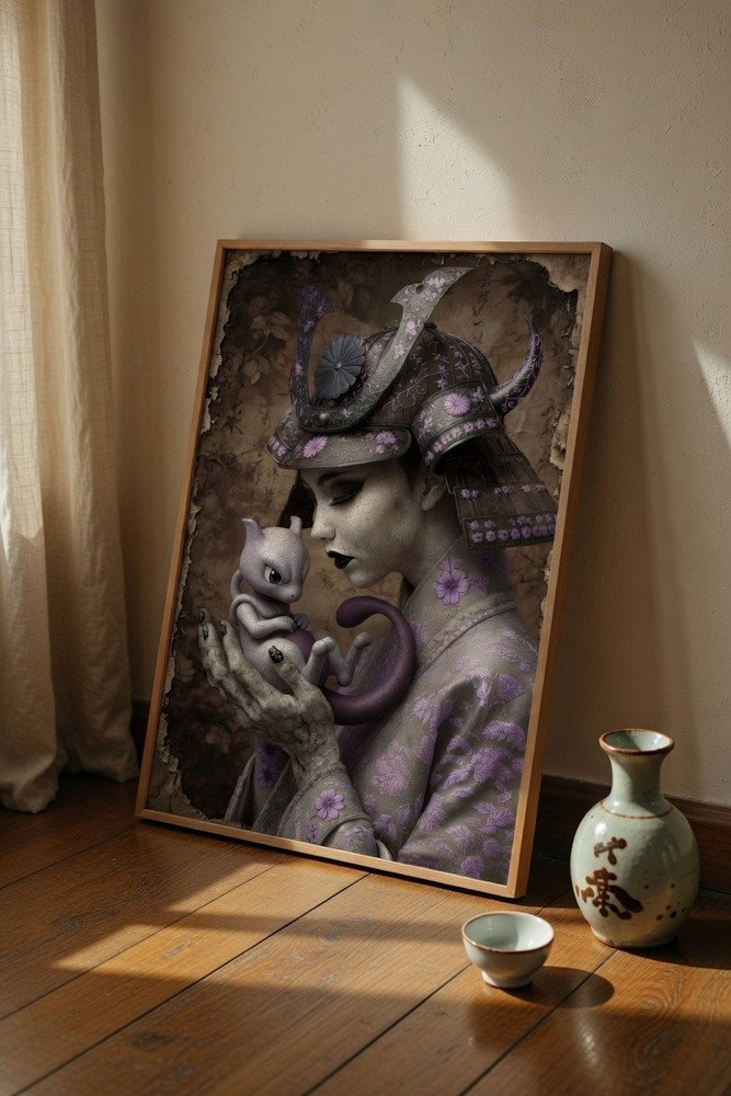 Pokemon Mewtwo Art Print Giclee Fine Art Wall Art Canvas Poster 30×45