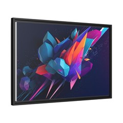Abstract Points Painting Floating Framed Canvas Art, anyroom made USA